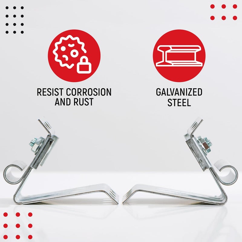 Granatan Garage Door Adjustable Top Bracket (2 Pack), Galvanized Steel Replace Bracket, Garage Door Parts - Image 3
